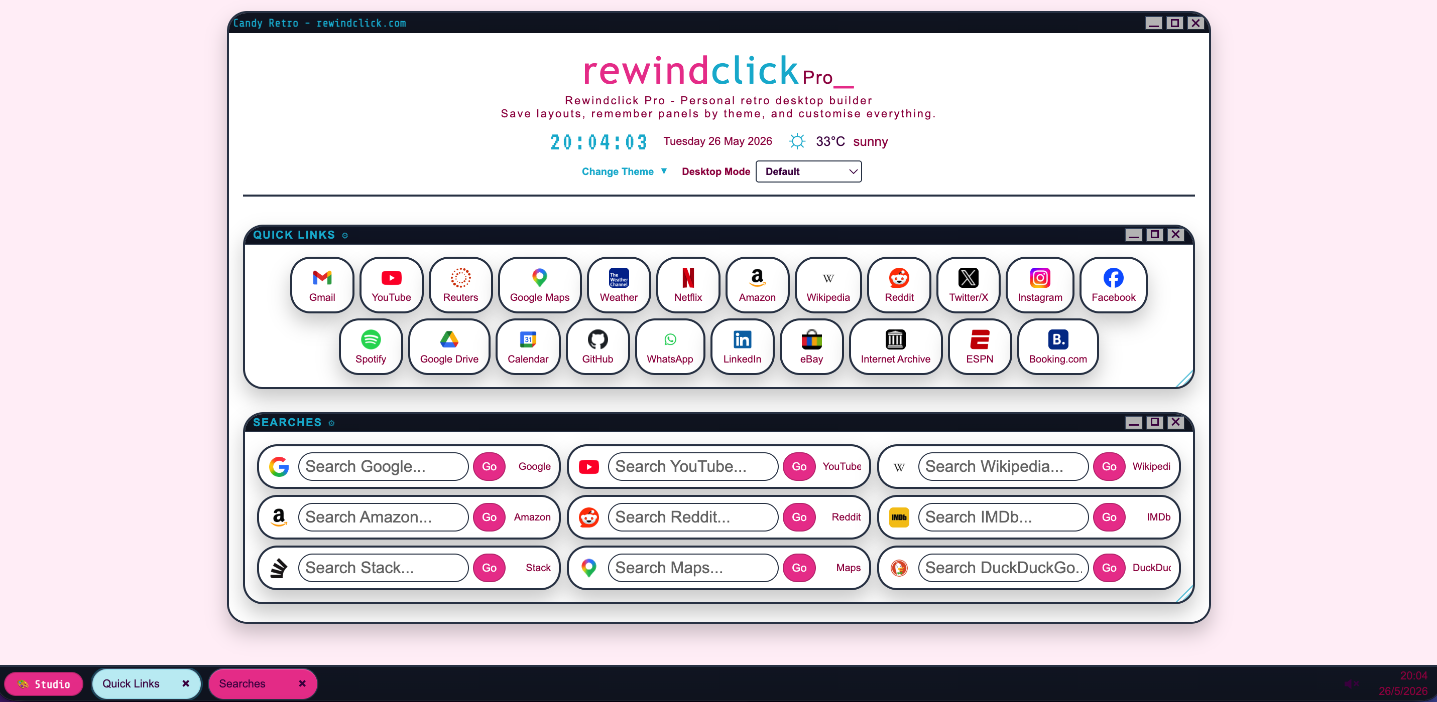 Geocities theme